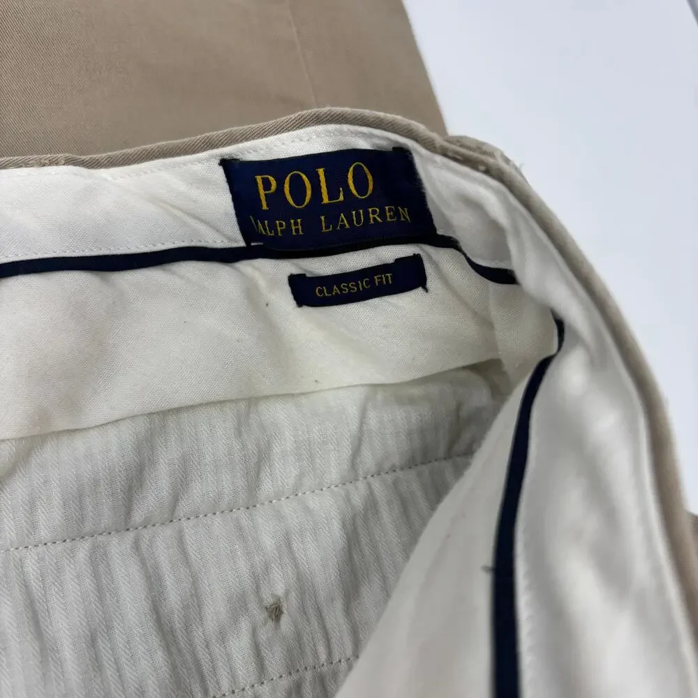 Polo Ralph Lauren 34x30 Light Brown Classic Fit Chino Pants‎